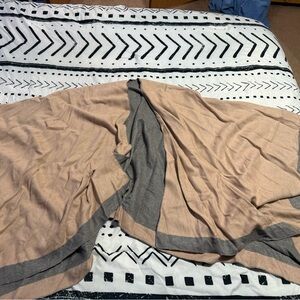 Women's Two-Tone Beige and Gray Lightweight Cardigan